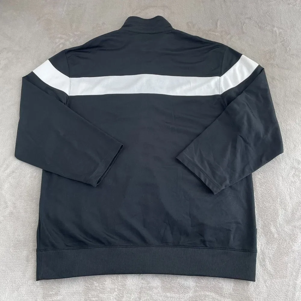Vintage Nike Air Jordan Warm Up Jacket‎ Men 2XL Black Ful Zip JumpMan Active